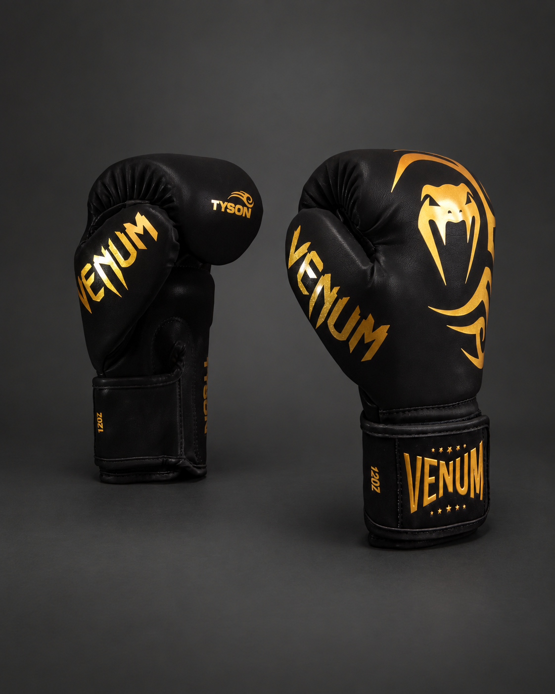 Venum Impact x Mike Tyson Boxing Gloves - Black/Gold