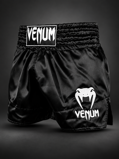 Muay Thai Shorts - Black / White