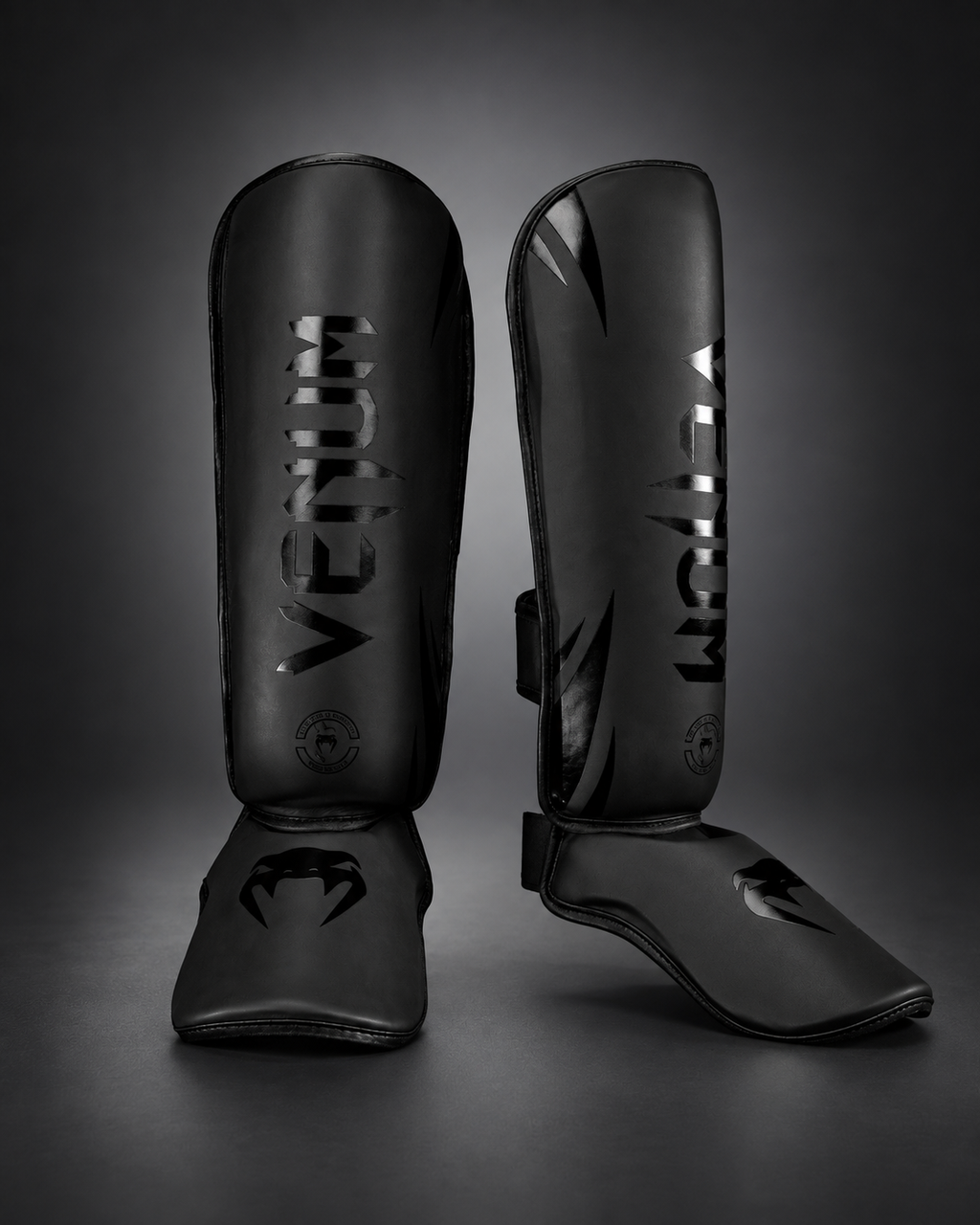 Venum Challenger Standup Shin Guards - Matt Black