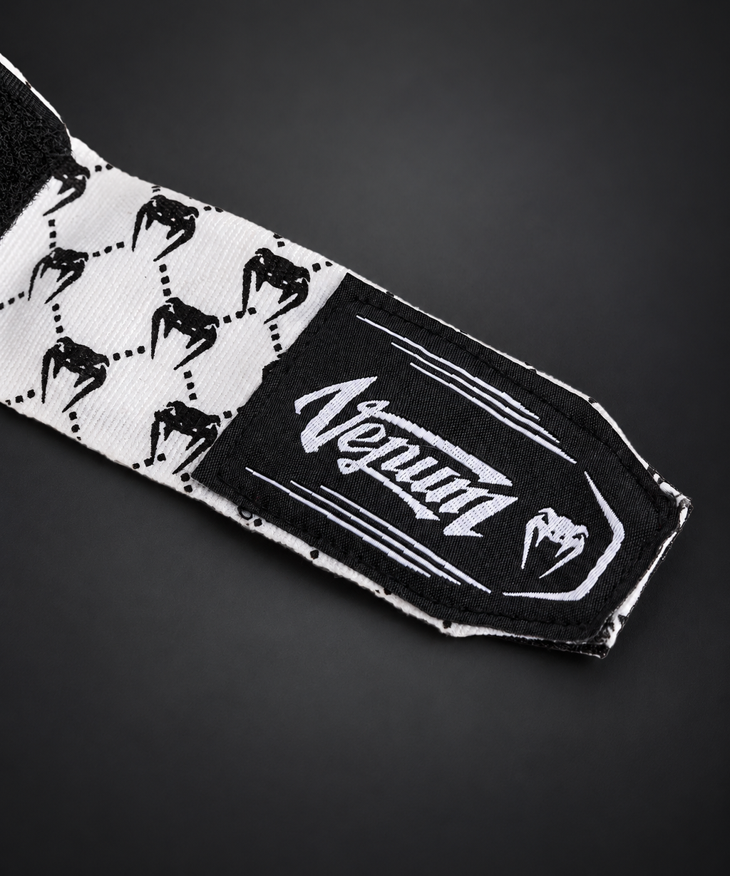 Venum Kontact Evo Monogram Boxing Hand Wraps - White/Black - 2.5M