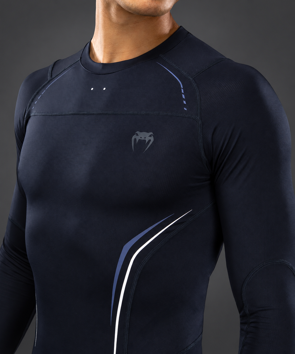 G-Core Long Sleeve Rashguard Navy Blue/White