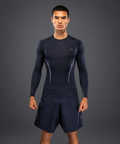 G-Core Long Sleeve Rashguard Navy Blue/White