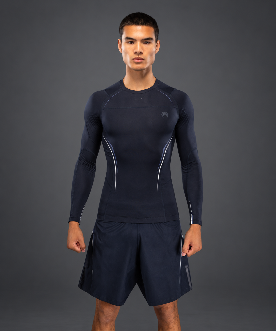 G-Core Long Sleeve Rashguard Navy Blue/White