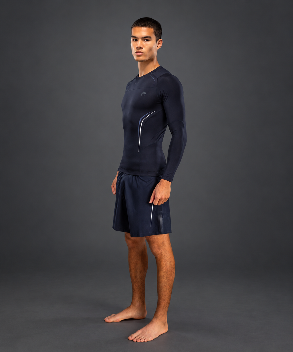G-Core Long Sleeve Rashguard Navy Blue/White
