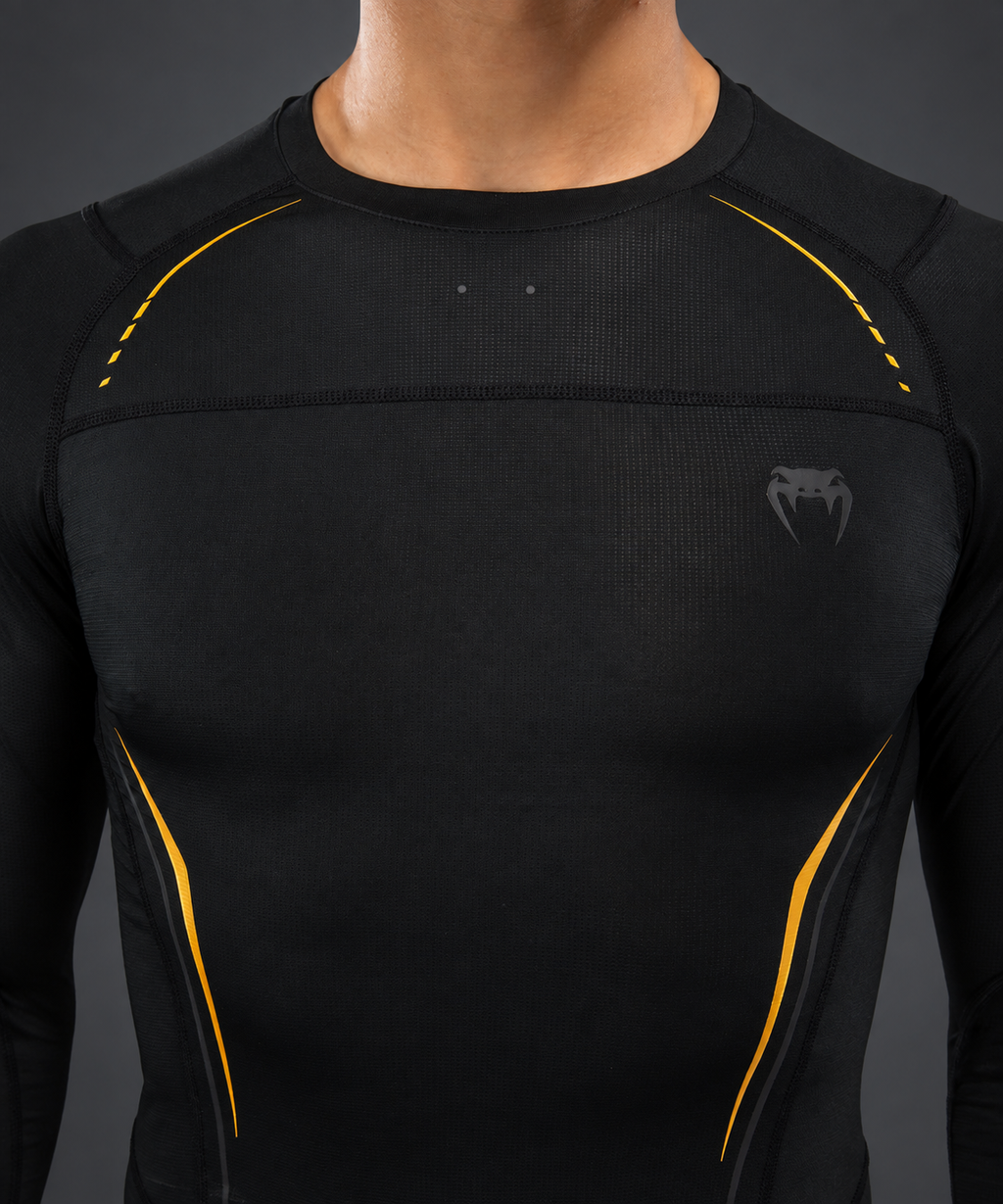 Venum G-Core Long Sleeve Rashguard - Black/Gold