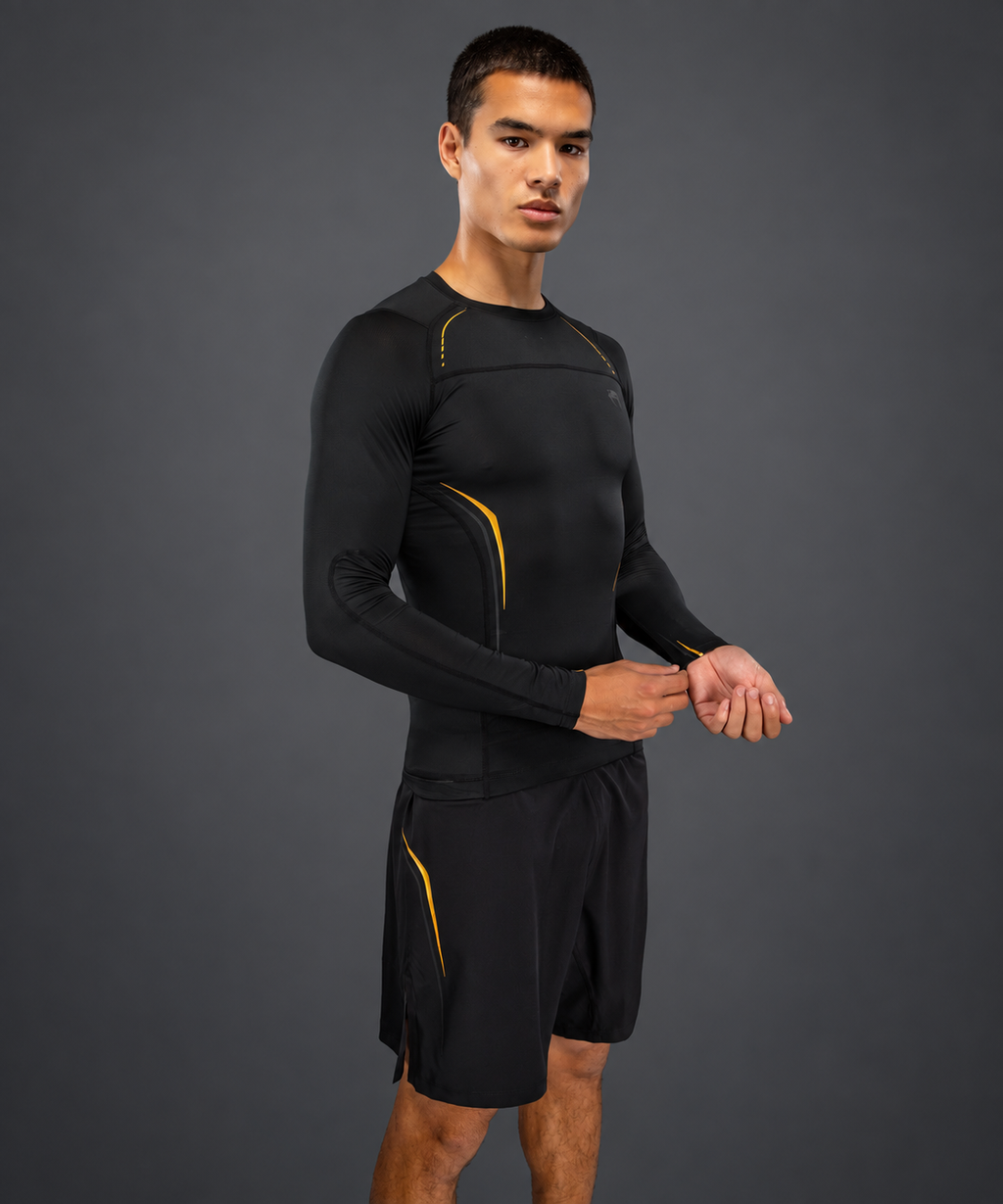 Venum G-Core Long Sleeve Rashguard - Black/Gold