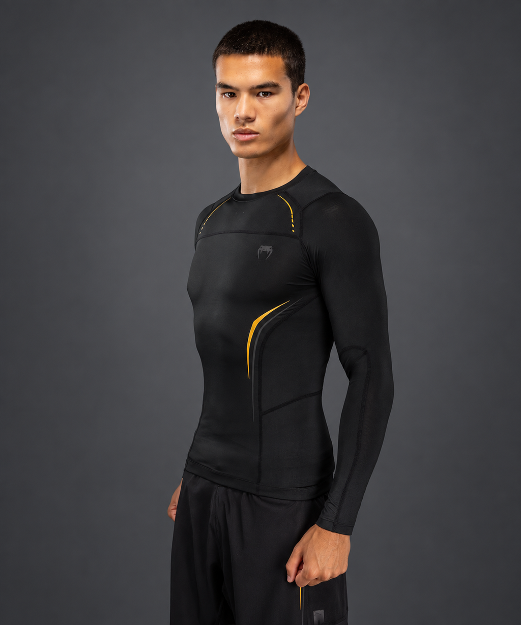 Venum G-Core Long Sleeve Rashguard - Black/Gold