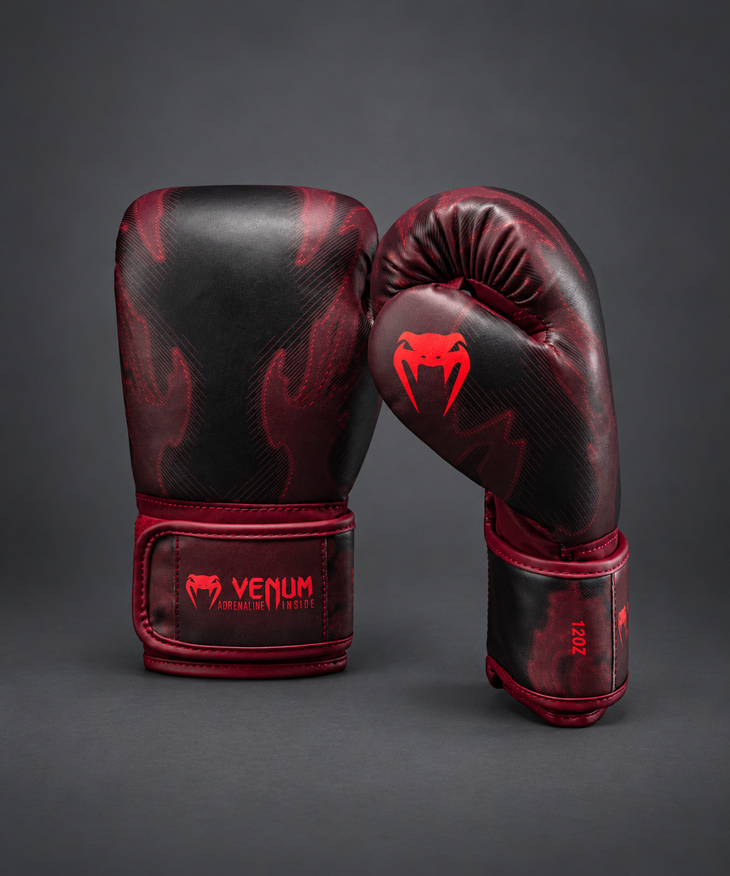 Venum Impact Spectre Boxing Gloves - Black/Red