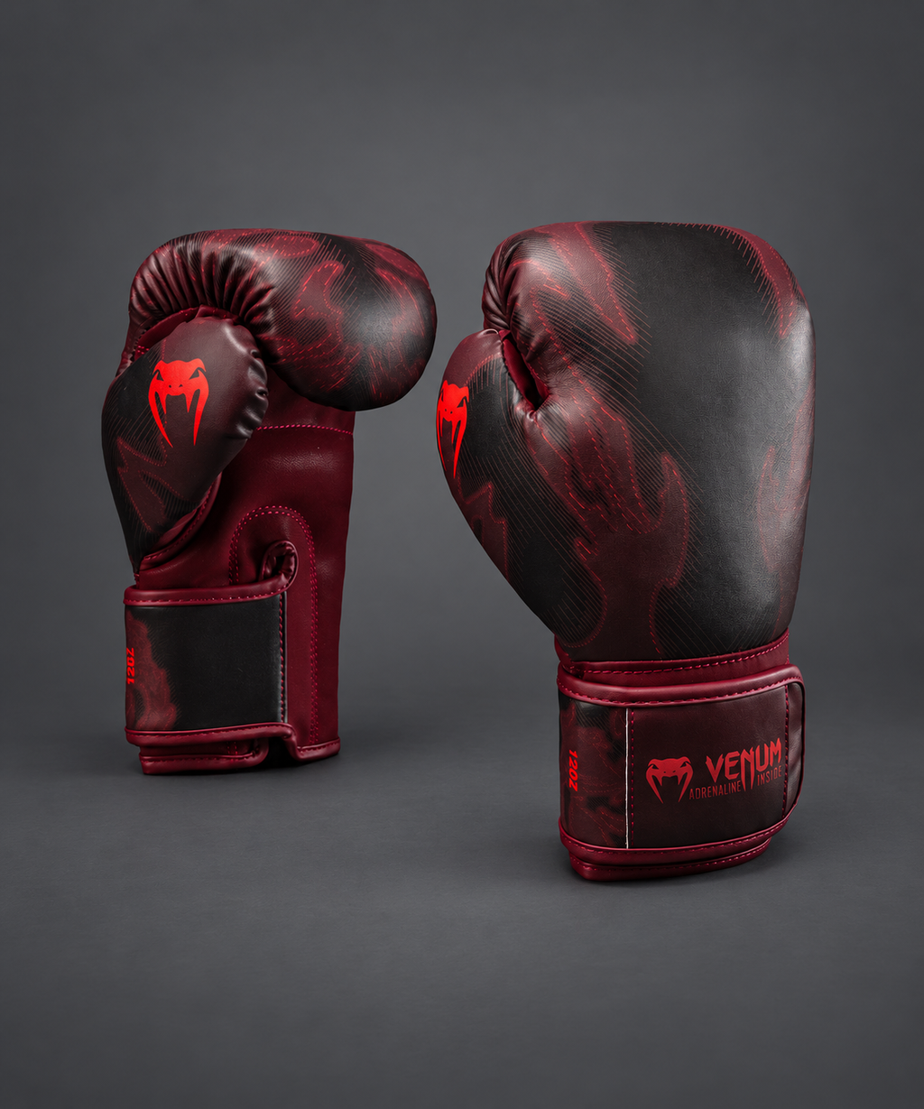 Venum Impact Spectre Boxing Gloves - Black/Red