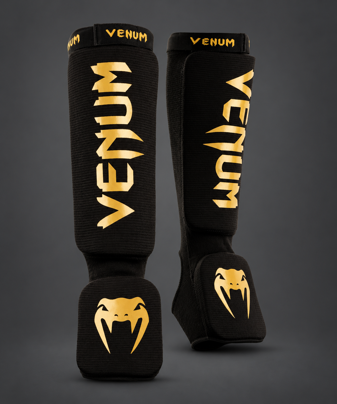 Venum Kontact Shin Guards - Black/Gold