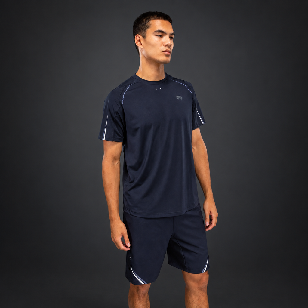 Venum G-Core Dry Tech T-Shirt - Navy Blue/White