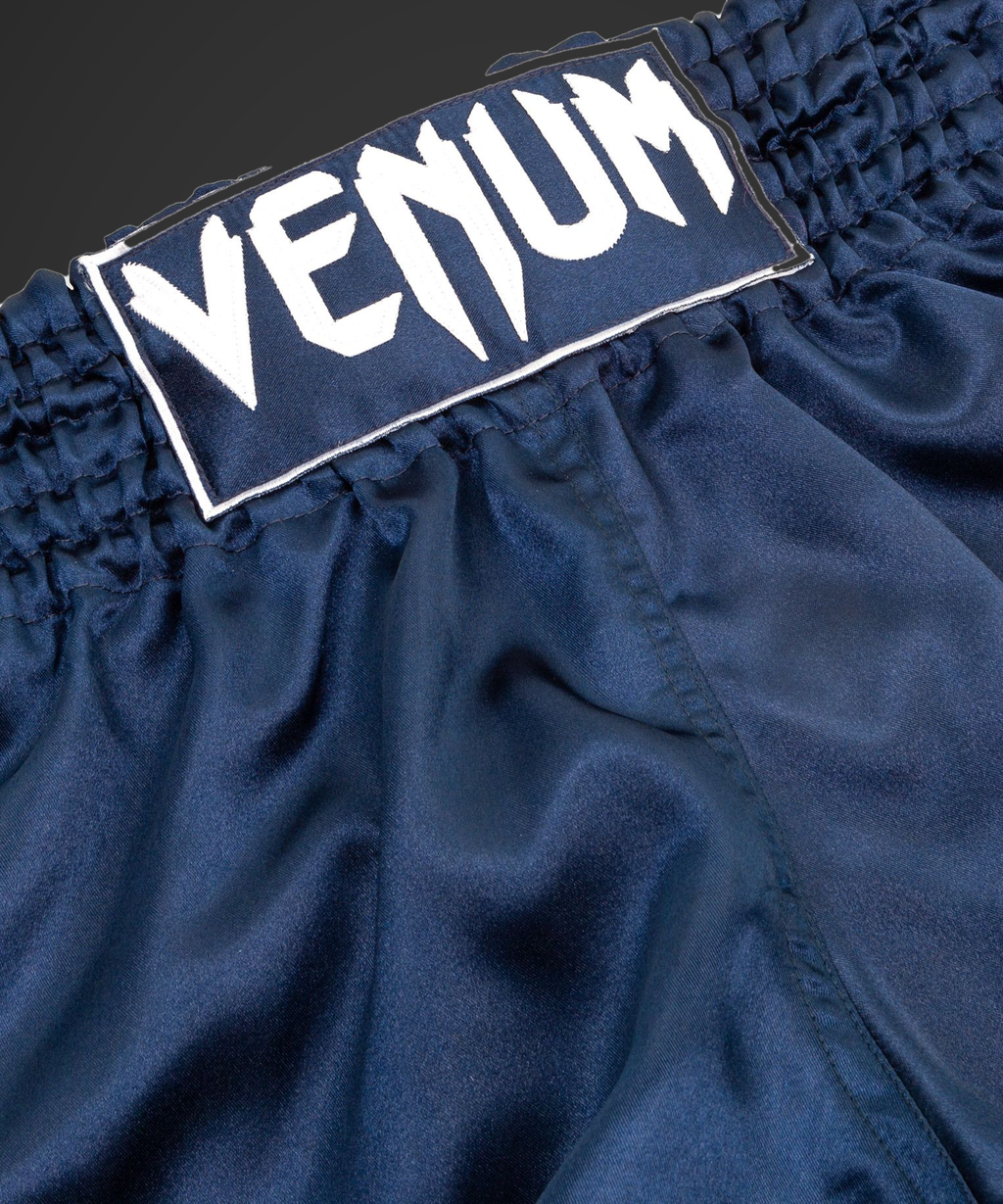 Venum Classic Muay Thai Shorts - Navy Blue/White